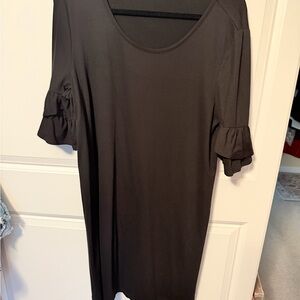 Black Ruffle Sleeve Dress